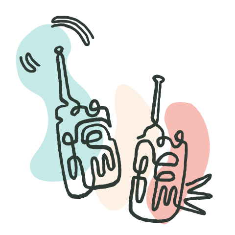 Icono de walkie talkies